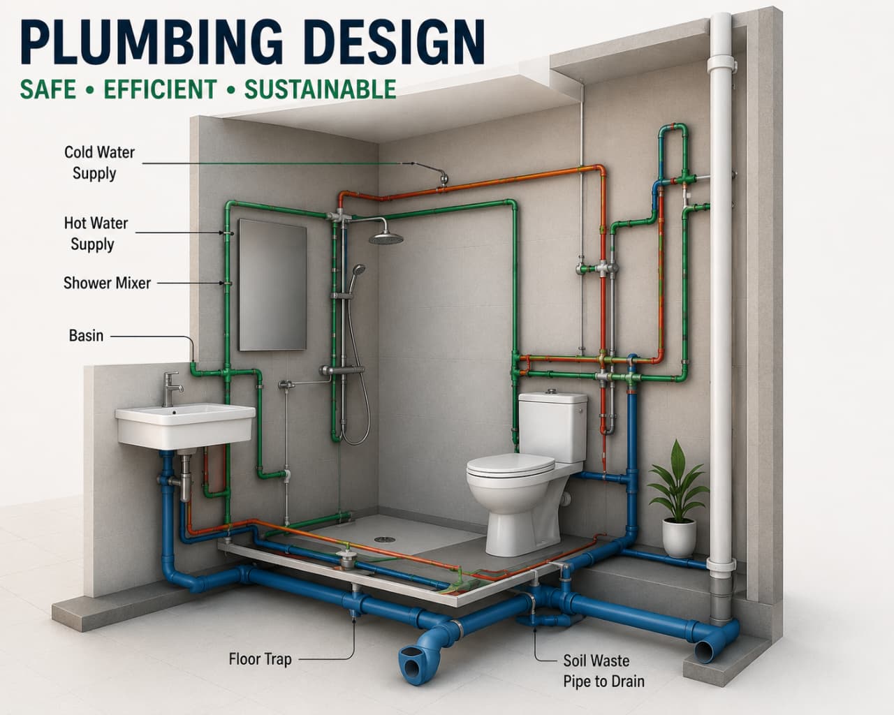 Plumbing design diagram